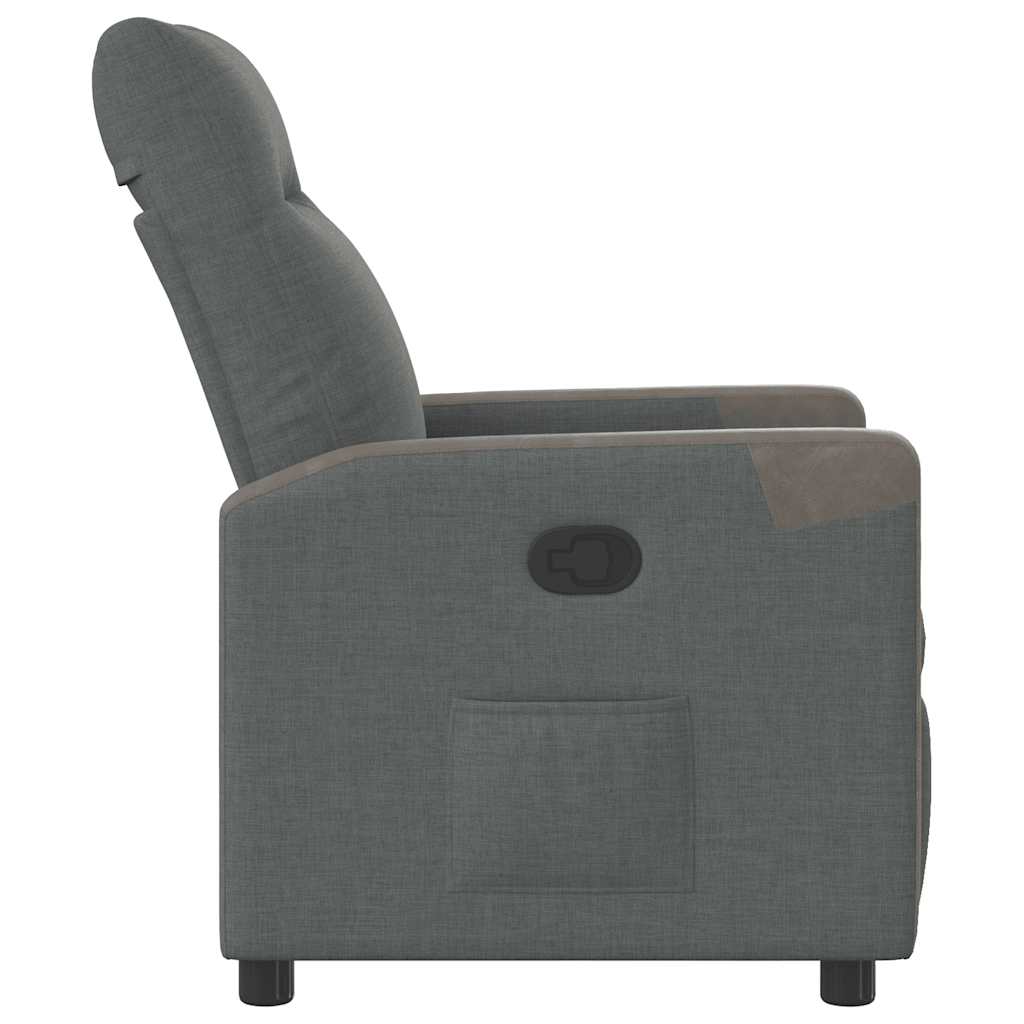 Fauteuil verstelbaar stof donkergrijs is nu te koop bij PeponiXL, paradijselijk wonen!
