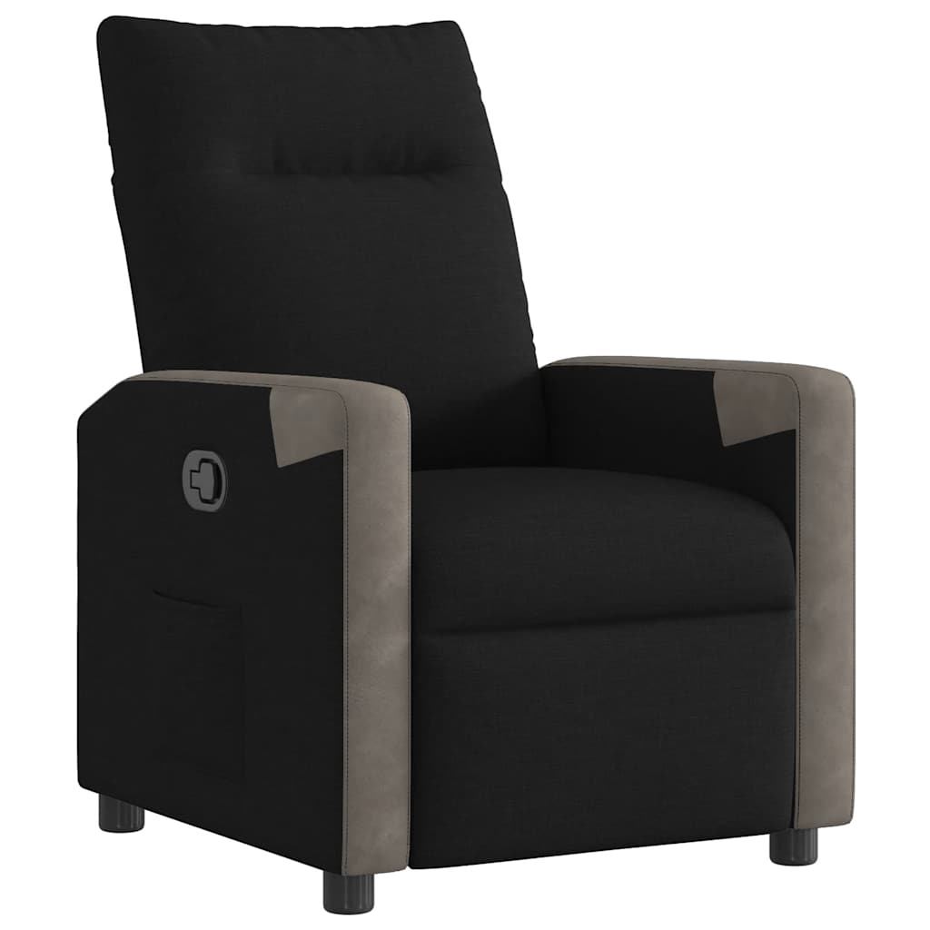 Fauteuil verstelbaar stof zwart is nu te koop bij PeponiXL, paradijselijk wonen!