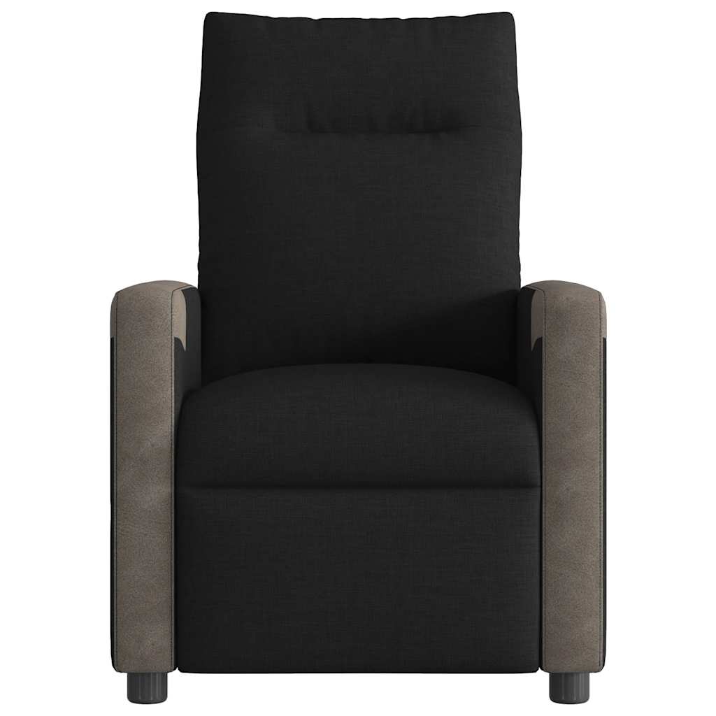Fauteuil verstelbaar stof zwart is nu te koop bij PeponiXL, paradijselijk wonen!