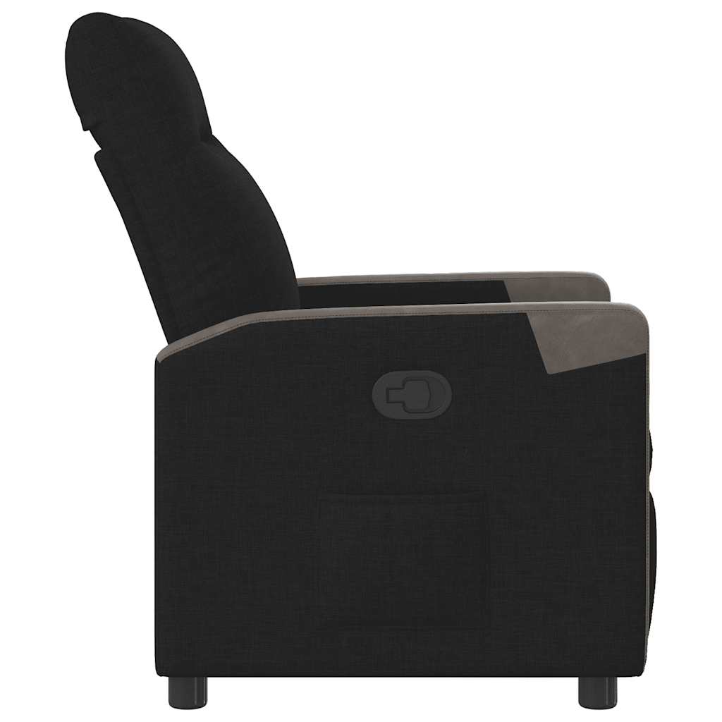 Fauteuil verstelbaar stof zwart is nu te koop bij PeponiXL, paradijselijk wonen!