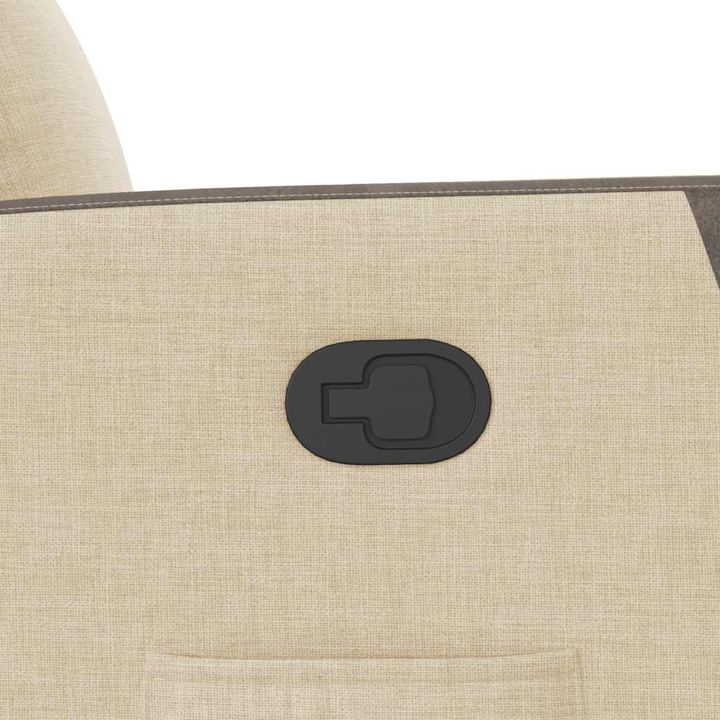 Fauteuil verstelbaar stof crèmekleurig is nu te koop bij PeponiXL, paradijselijk wonen!