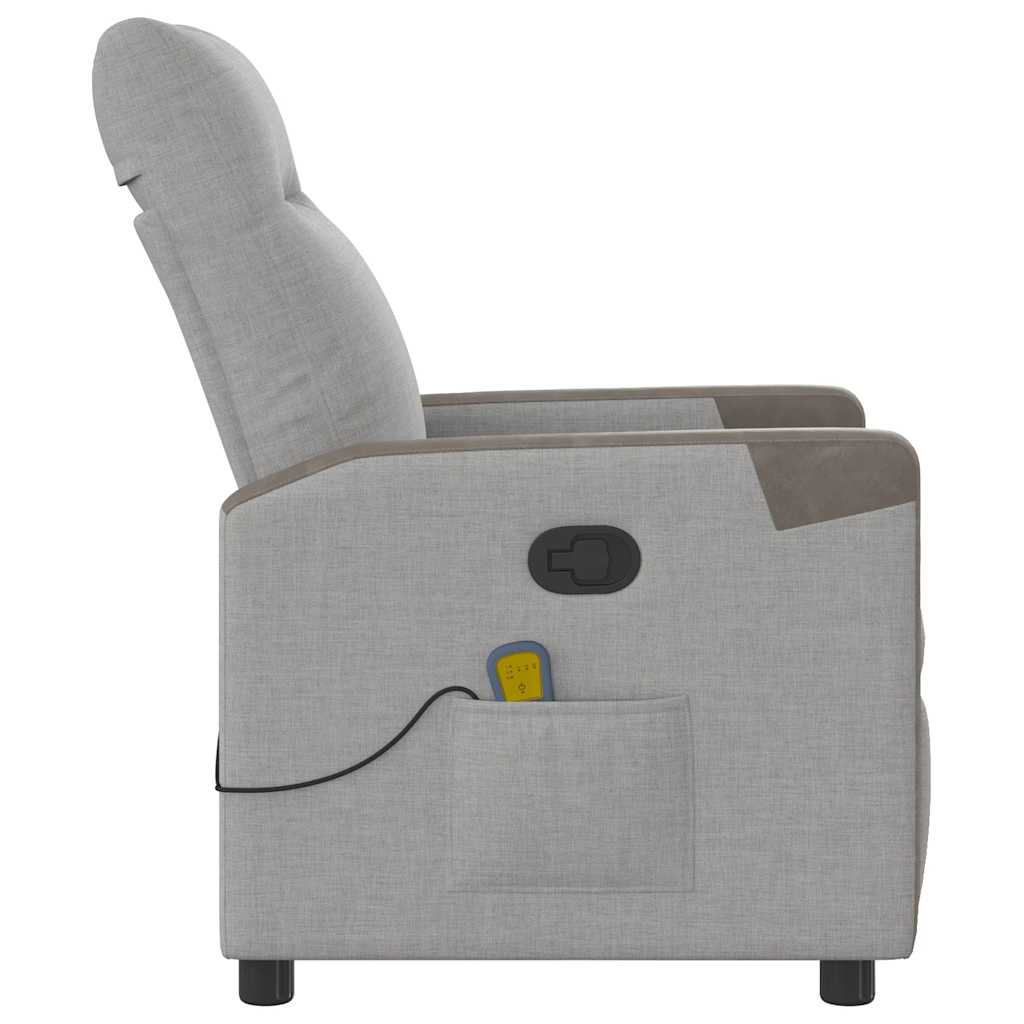 Massagestoel verstelbaar stof wolk grijs is nu te koop bij PeponiXL, paradijselijk wonen!