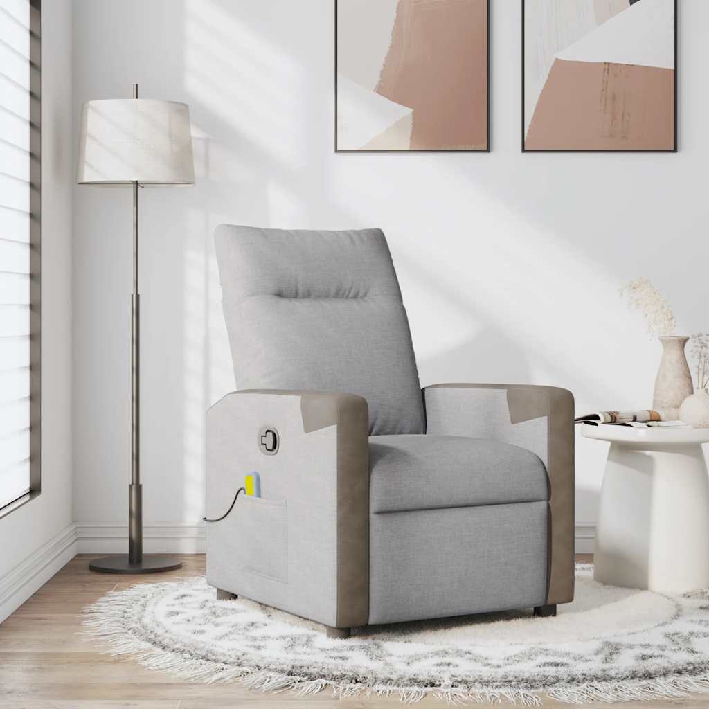 Massagestoel verstelbaar stof wolk grijs is nu te koop bij PeponiXL, paradijselijk wonen!