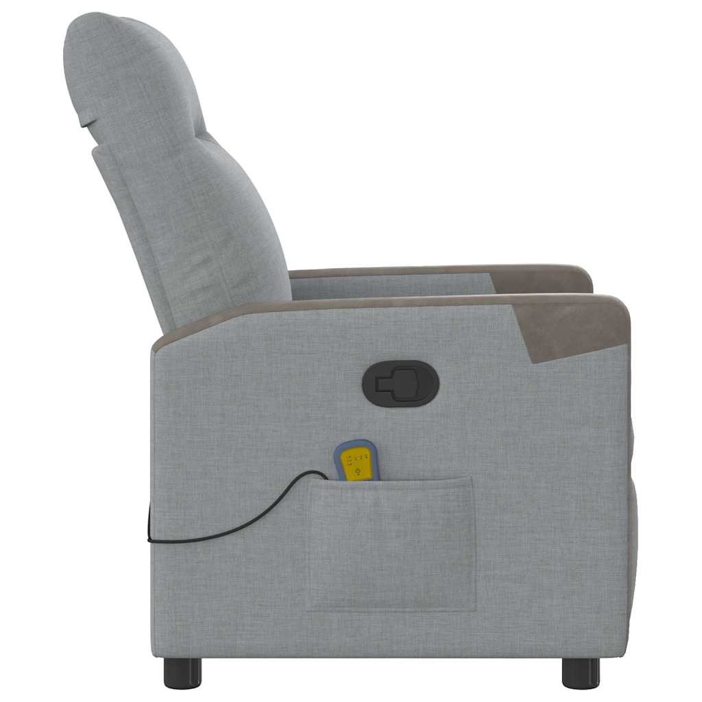 Massagestoel verstelbaar stof lichtgrijs is nu te koop bij PeponiXL, paradijselijk wonen!