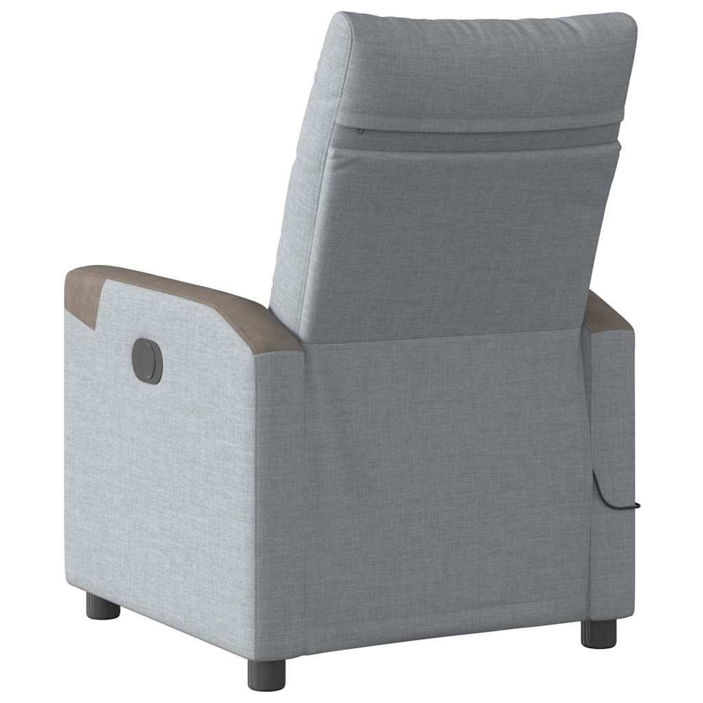 Massagestoel verstelbaar stof lichtgrijs is nu te koop bij PeponiXL, paradijselijk wonen!