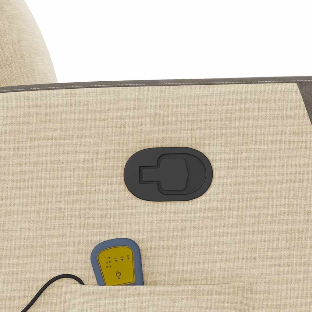 Massagestoel verstelbaar stof crèmekleurig is nu te koop bij PeponiXL, paradijselijk wonen!