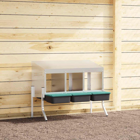 Kippennestkast 3 compartimenten met poten gegalvaniseerd staal is nu te koop bij PeponiXL, paradijselijk wonen!