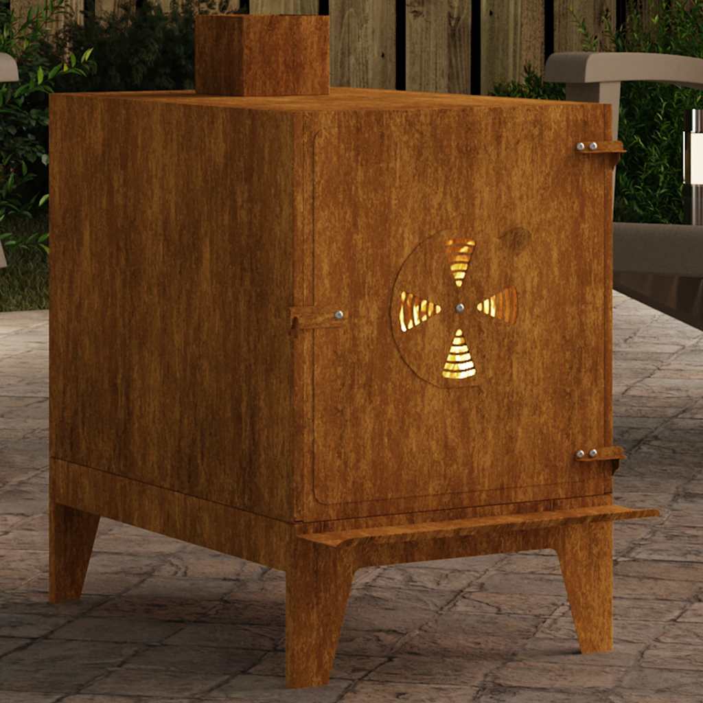 Campingkachel 35x50x60 cm cortenstaal is nu te koop bij PeponiXL, paradijselijk wonen!