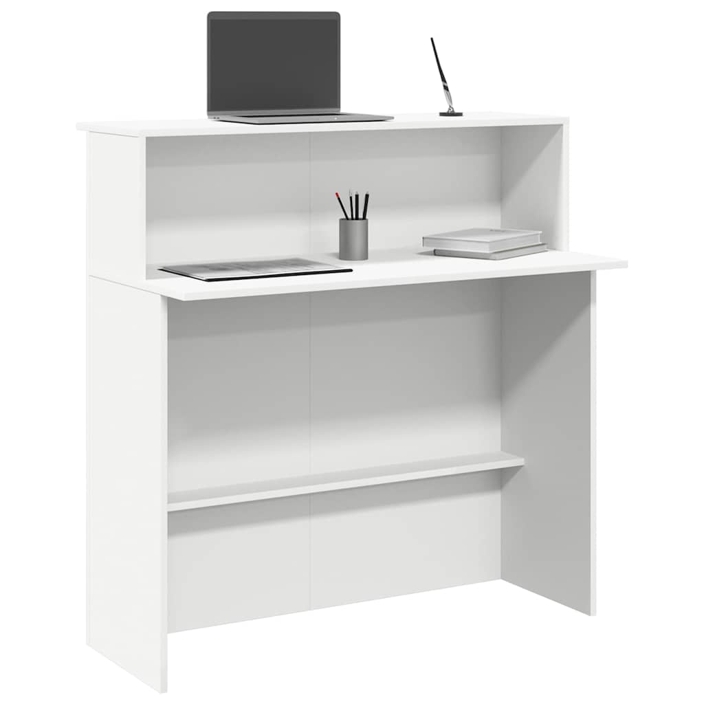 Receptiebalie wit 100x50x103,5 cm bewerkt hout is nu te koop bij PeponiXL, paradijselijk wonen!