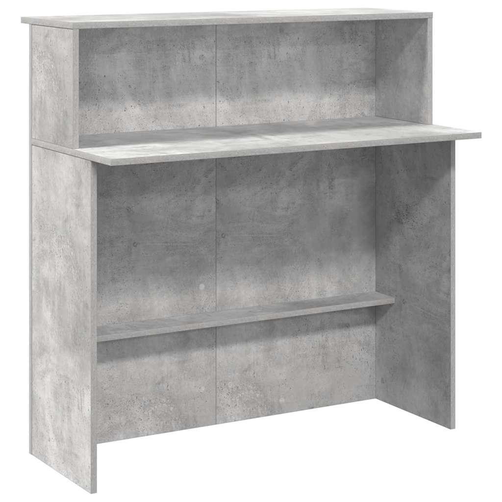 Receptiebalie 100x50x103,5 cm bewerkt hout betongrijs is nu te koop bij PeponiXL, paradijselijk wonen!