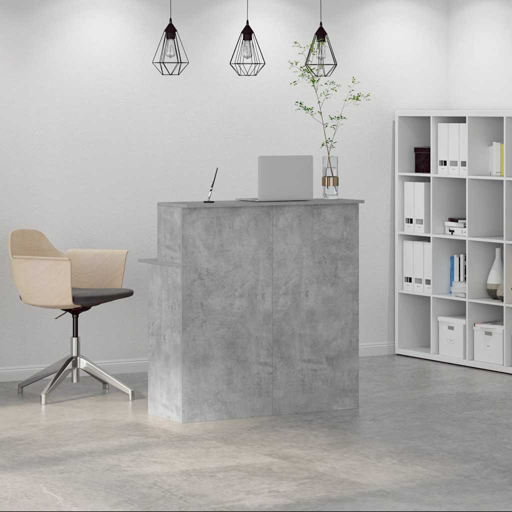 Receptiebalie 100x50x103,5 cm bewerkt hout betongrijs is nu te koop bij PeponiXL, paradijselijk wonen!