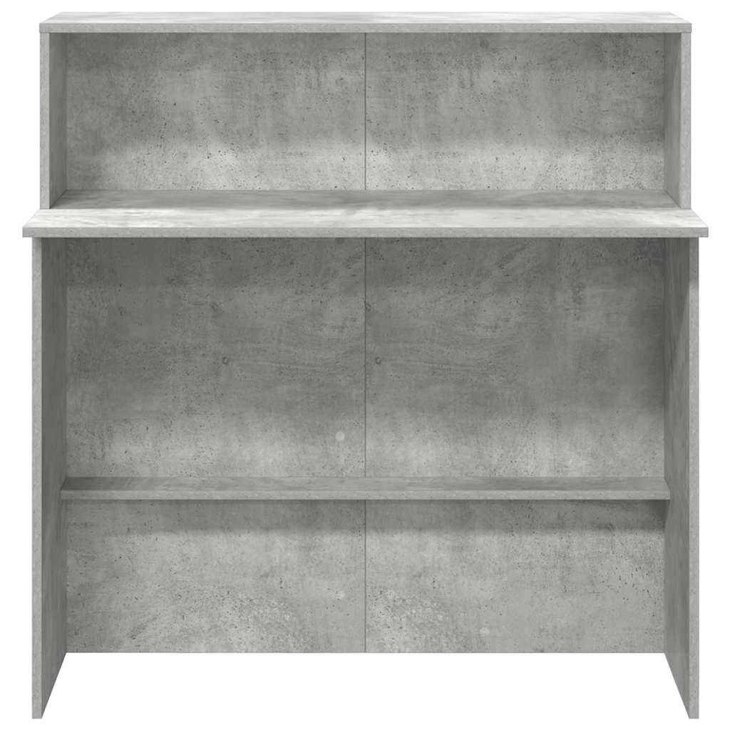 Receptiebalie 100x50x103,5 cm bewerkt hout betongrijs is nu te koop bij PeponiXL, paradijselijk wonen!