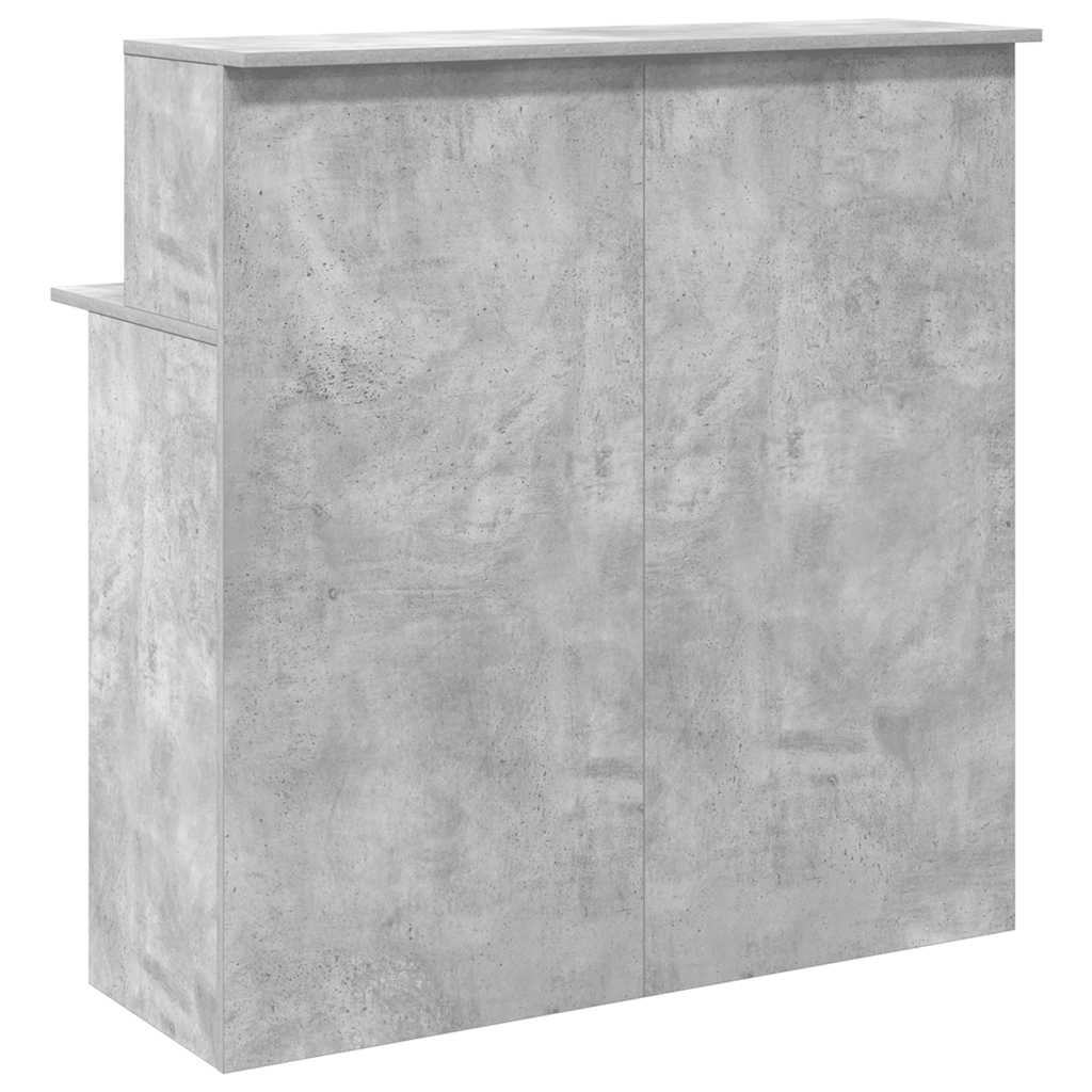 Receptiebalie 100x50x103,5 cm bewerkt hout betongrijs is nu te koop bij PeponiXL, paradijselijk wonen!