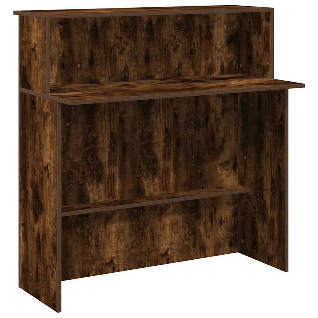 Receptiebalie 100x50x103,5 cm bewerkt hout gerookt eikenkleurig is nu te koop bij PeponiXL, paradijselijk wonen!
