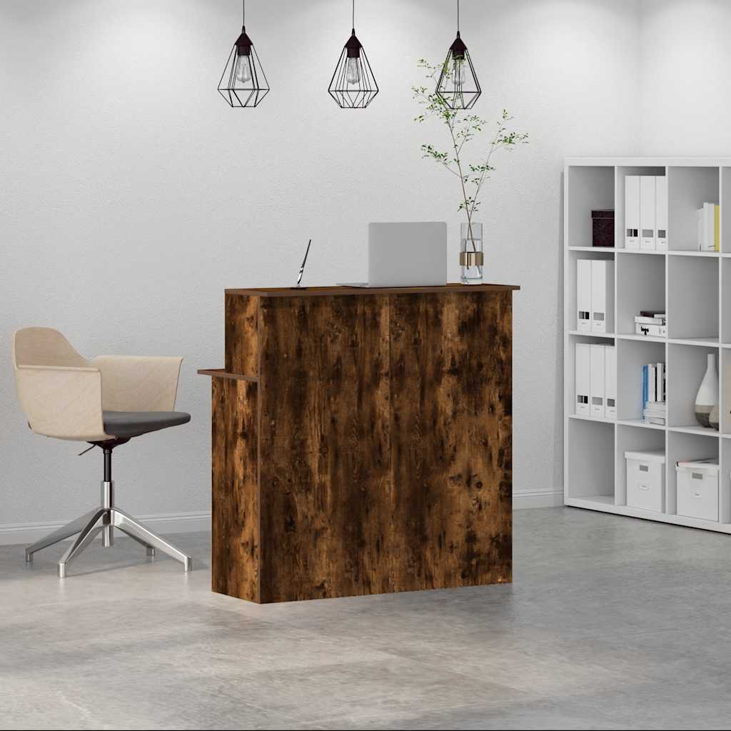 Receptiebalie 100x50x103,5 cm bewerkt hout gerookt eikenkleurig is nu te koop bij PeponiXL, paradijselijk wonen!