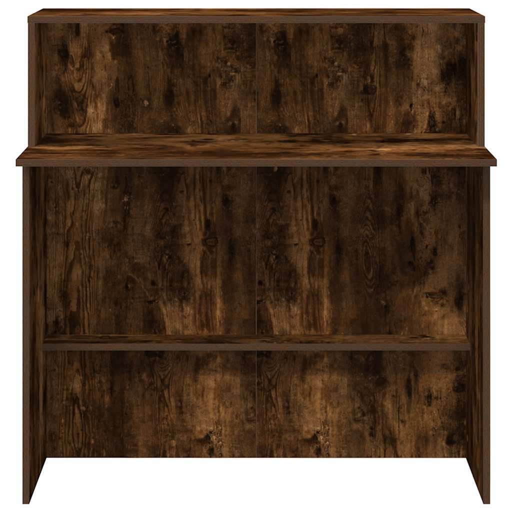 Receptiebalie 100x50x103,5 cm bewerkt hout gerookt eikenkleurig is nu te koop bij PeponiXL, paradijselijk wonen!