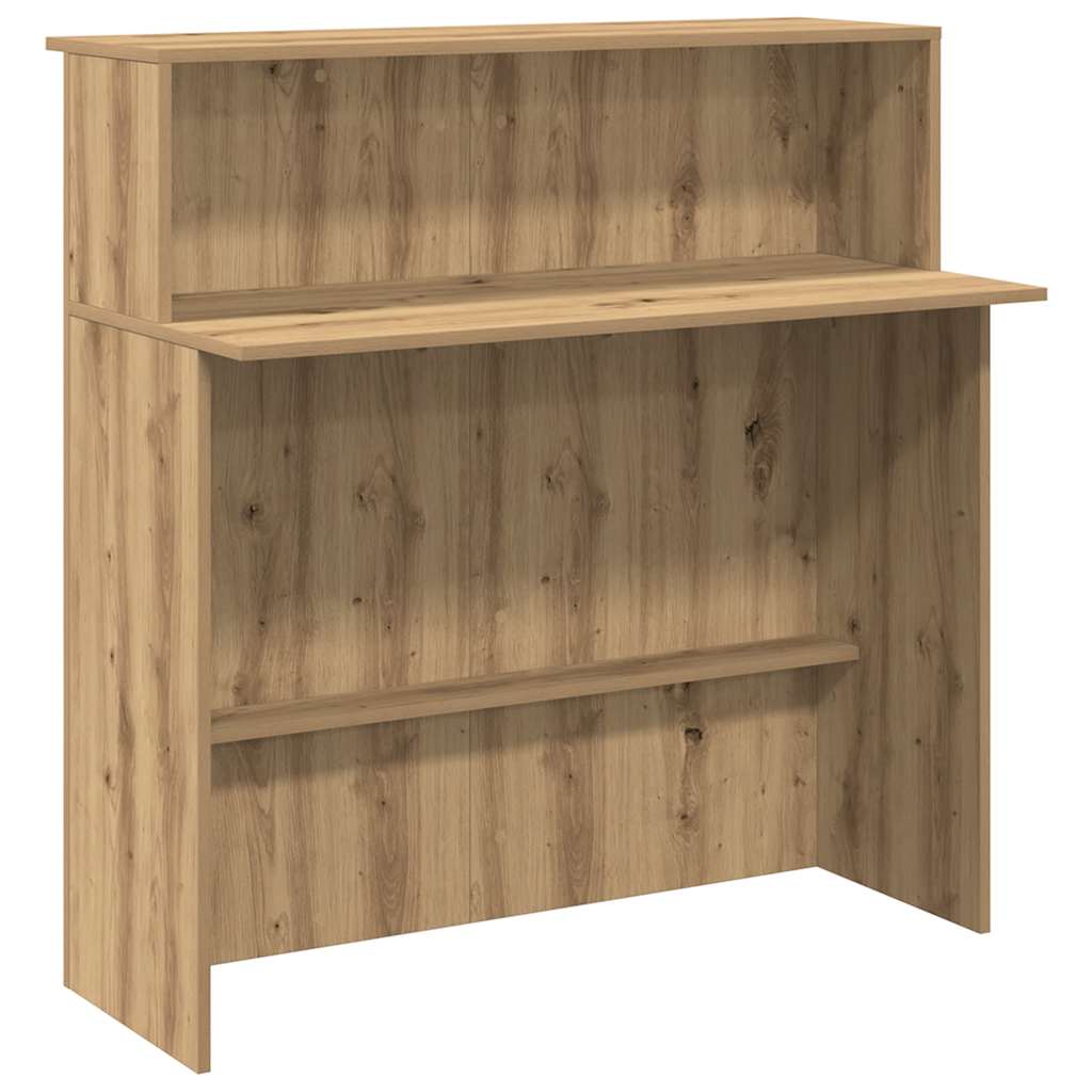 Receptiebalie 100x50x103,5cm bewerkt hout artisanaal eikenkleur is nu te koop bij PeponiXL, paradijselijk wonen!