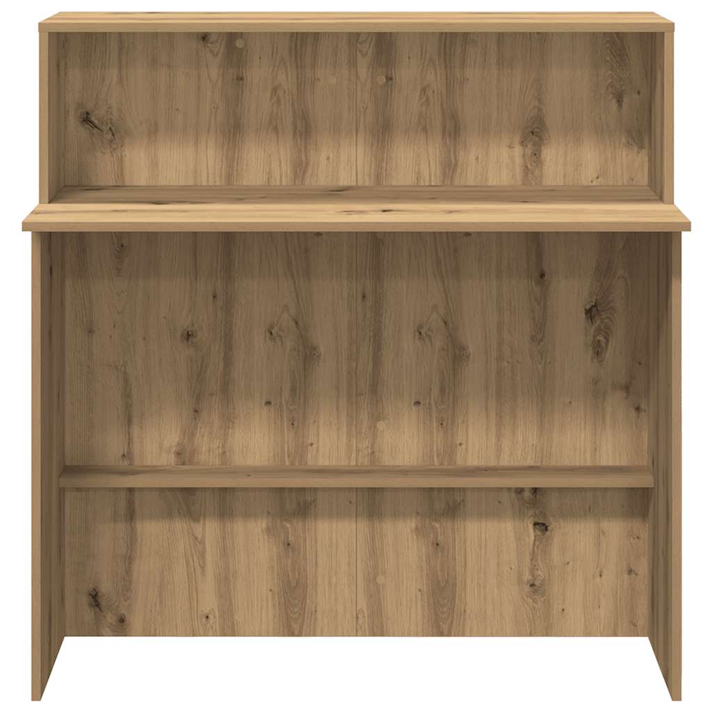 Receptiebalie 100x50x103,5cm bewerkt hout artisanaal eikenkleur is nu te koop bij PeponiXL, paradijselijk wonen!