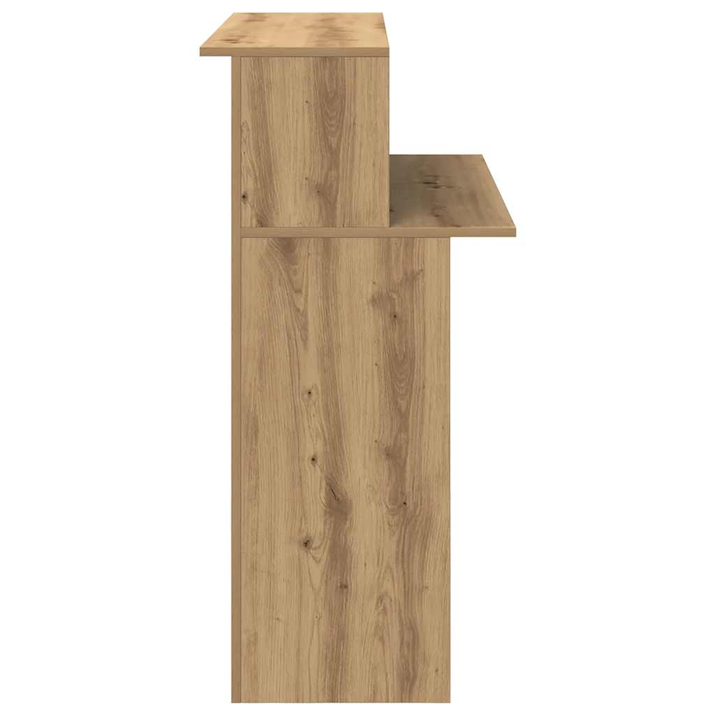 Receptiebalie 100x50x103,5cm bewerkt hout artisanaal eikenkleur is nu te koop bij PeponiXL, paradijselijk wonen!