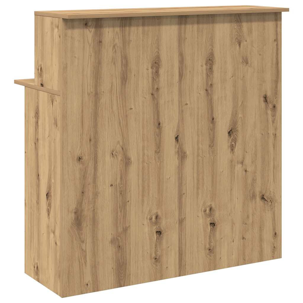 Receptiebalie 100x50x103,5cm bewerkt hout artisanaal eikenkleur is nu te koop bij PeponiXL, paradijselijk wonen!