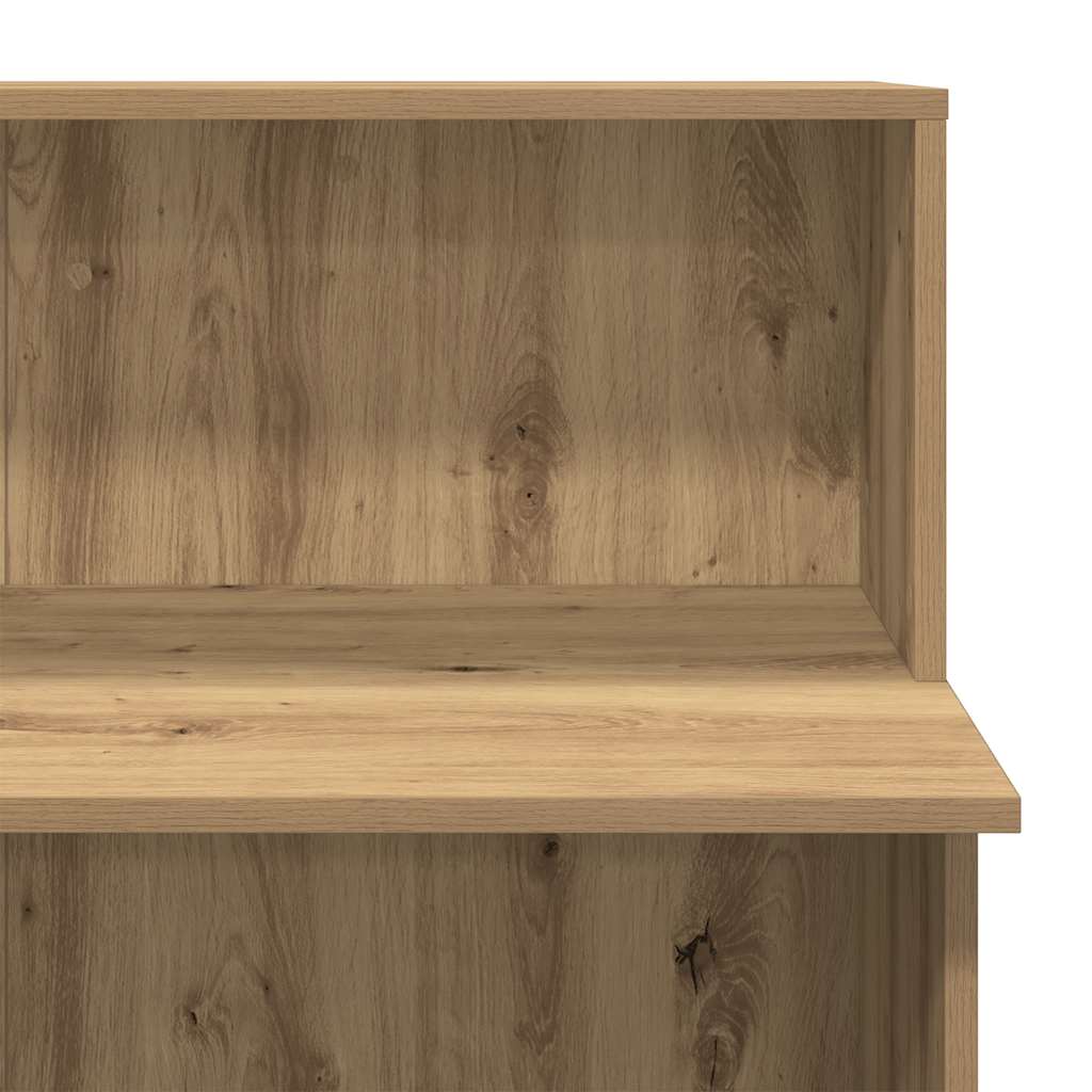Receptiebalie 100x50x103,5cm bewerkt hout artisanaal eikenkleur is nu te koop bij PeponiXL, paradijselijk wonen!