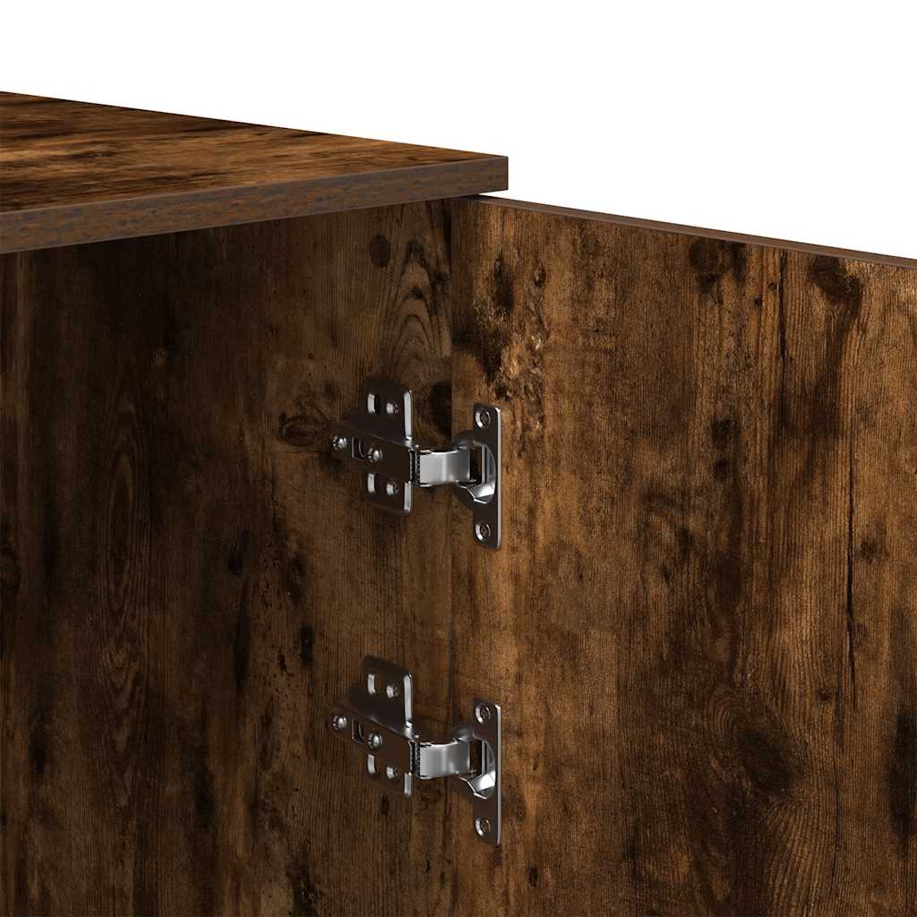 Opbergkast 40x45x103,5 cm bewerkt hout gerookt eikenkleur is nu te koop bij PeponiXL, paradijselijk wonen!