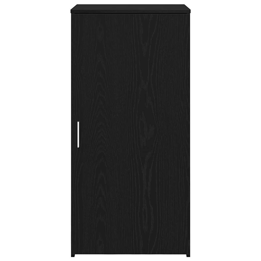 Opbergkast zwart 50x45x103,5 cm bewerkt hout is nu te koop bij PeponiXL, paradijselijk wonen!