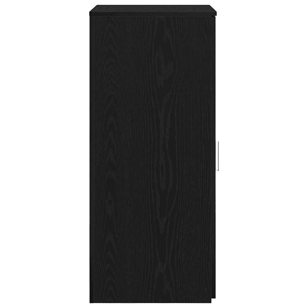 Opbergkast zwart 50x45x103,5 cm bewerkt hout is nu te koop bij PeponiXL, paradijselijk wonen!