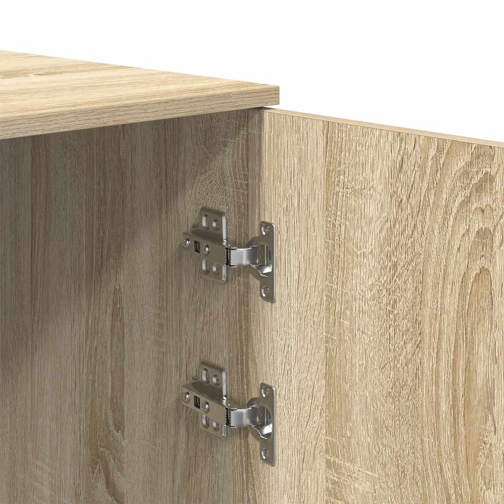 Opbergkast 50x45x103,5 cm bewerkt hout sonoma eikenkleurig is nu te koop bij PeponiXL, paradijselijk wonen!