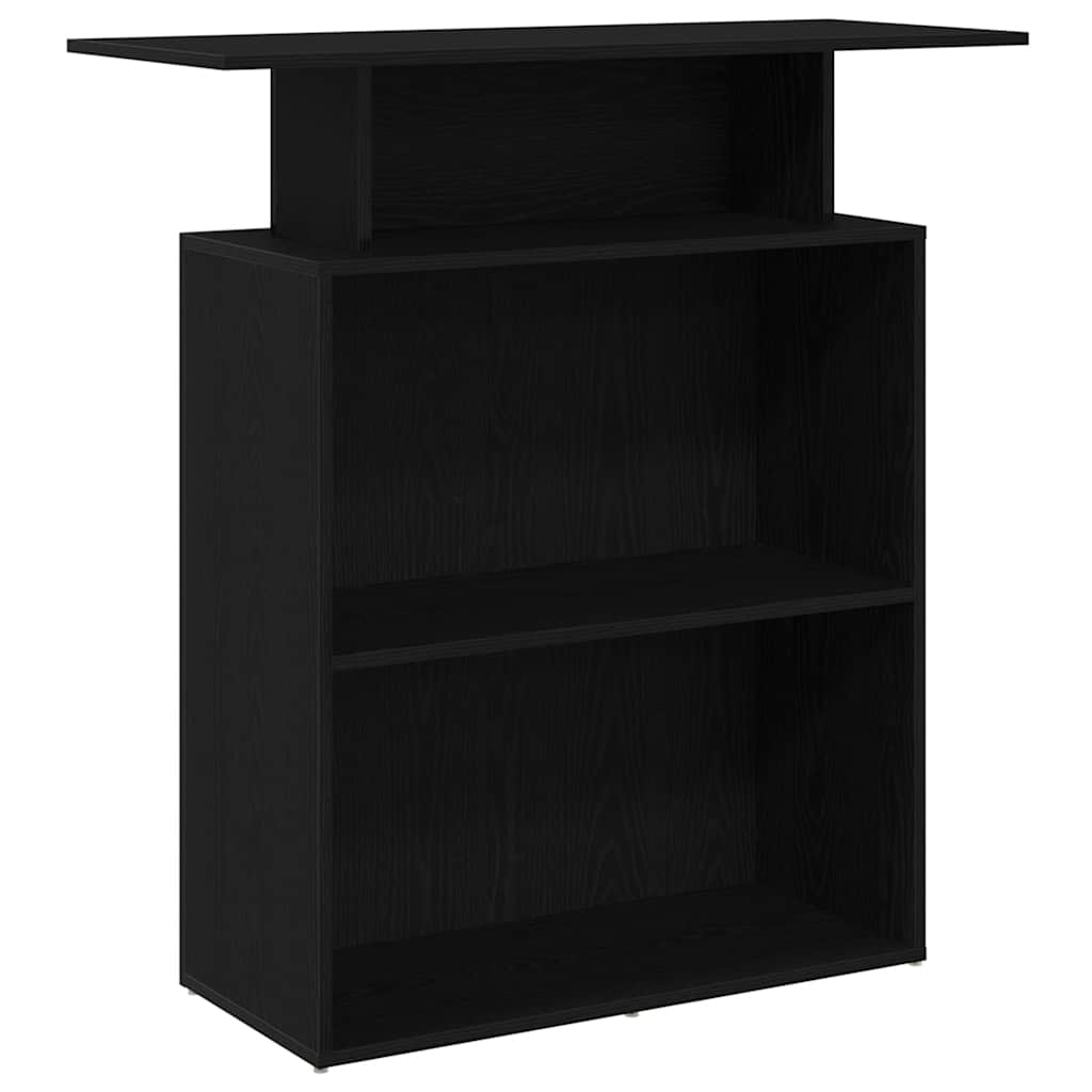 Receptiebalie zwart 100x40x104 cm bewerkt hout is nu te koop bij PeponiXL, paradijselijk wonen!