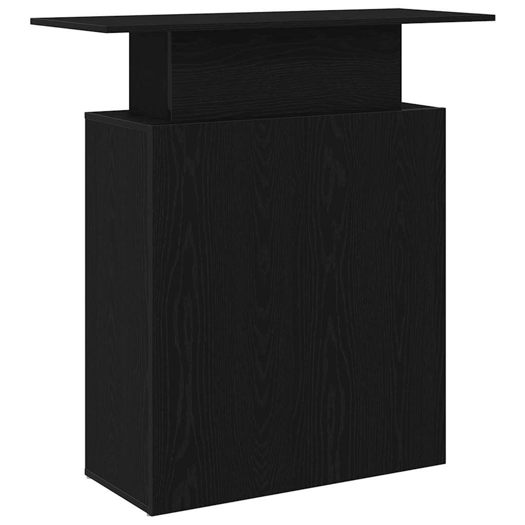 Receptiebalie zwart 100x40x104 cm bewerkt hout is nu te koop bij PeponiXL, paradijselijk wonen!