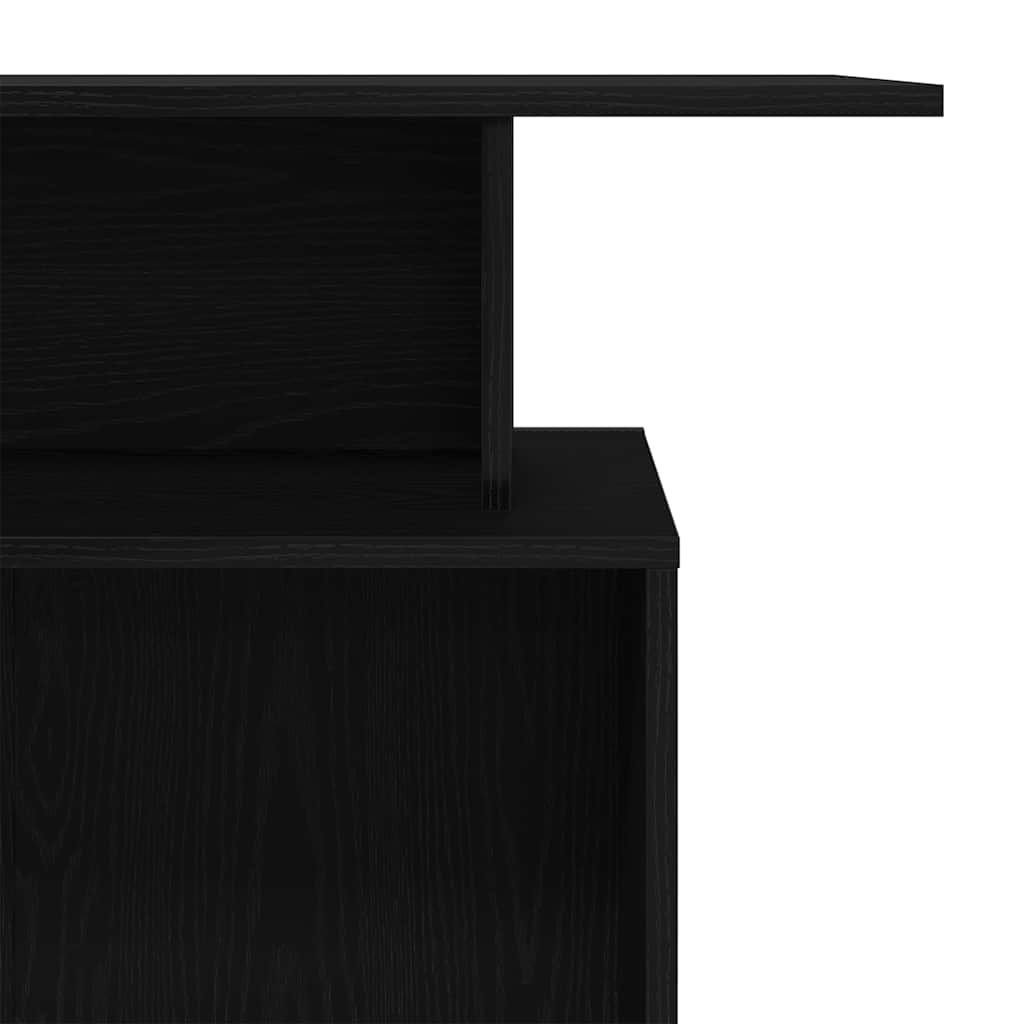 Receptiebalie zwart 100x40x104 cm bewerkt hout is nu te koop bij PeponiXL, paradijselijk wonen!