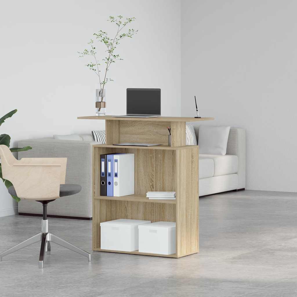 Receptiebalie Sonoma Eiken 100x40x104 cm Bewerkt Hout is nu te koop bij PeponiXL, paradijselijk wonen!