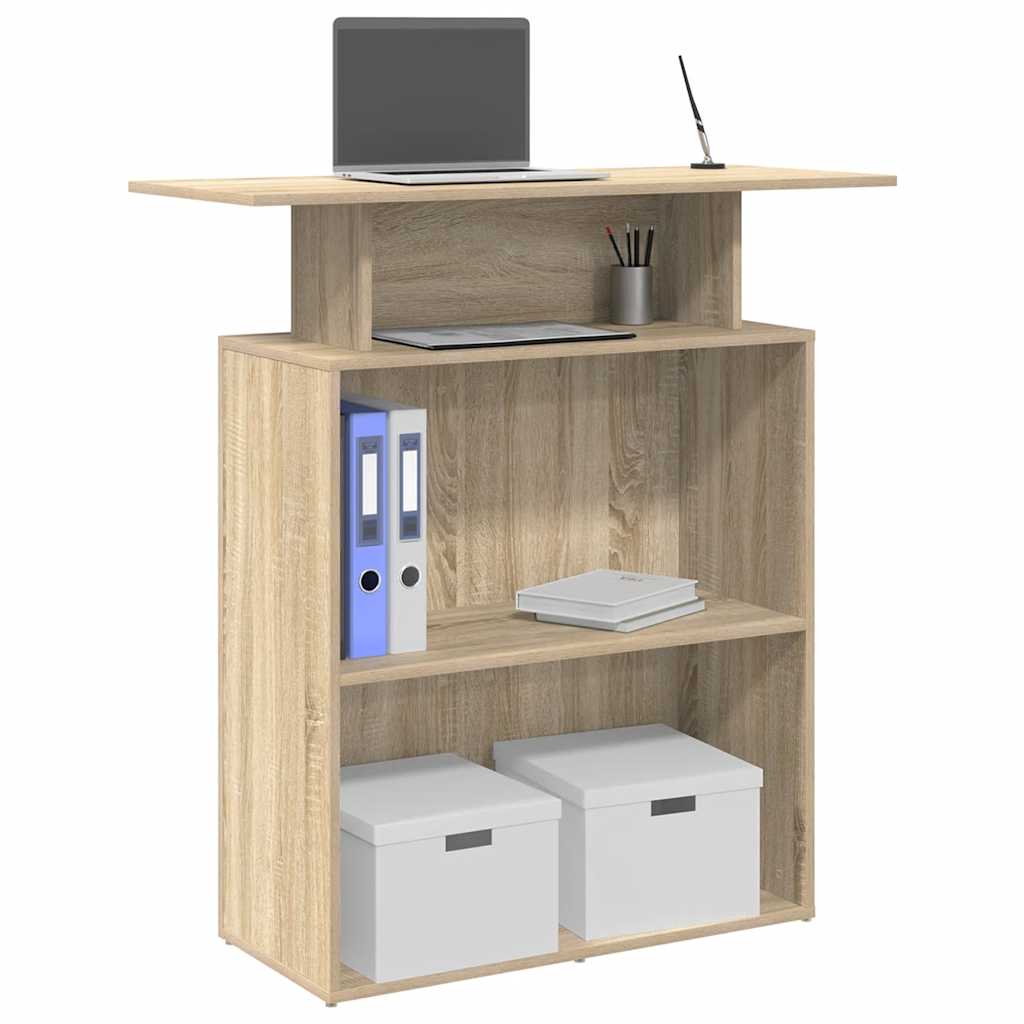Receptiebalie Sonoma Eiken 100x40x104 cm Bewerkt Hout is nu te koop bij PeponiXL, paradijselijk wonen!