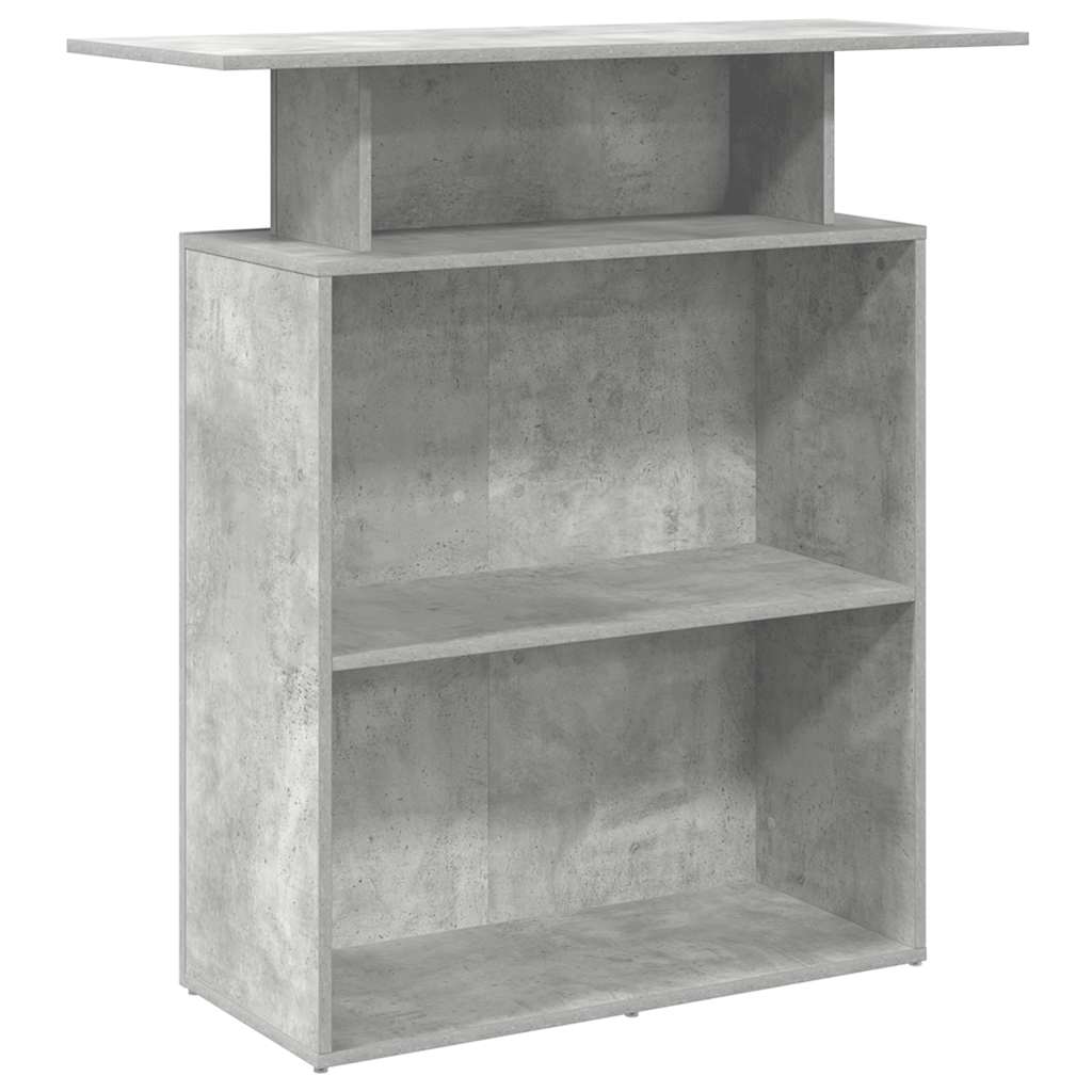 Receptiebalie 100x40x104 cm bewerkt hout betongrijs is nu te koop bij PeponiXL, paradijselijk wonen!