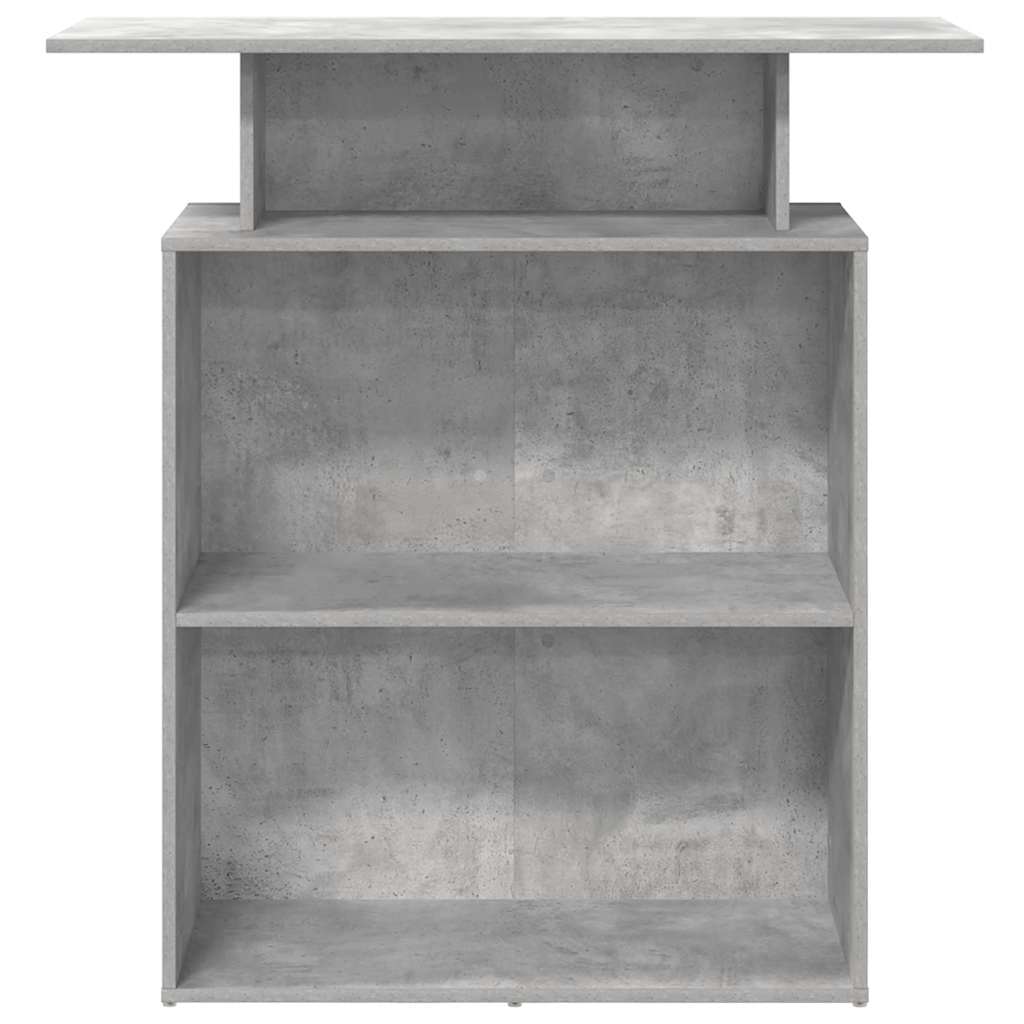 Receptiebalie 100x40x104 cm bewerkt hout betongrijs is nu te koop bij PeponiXL, paradijselijk wonen!