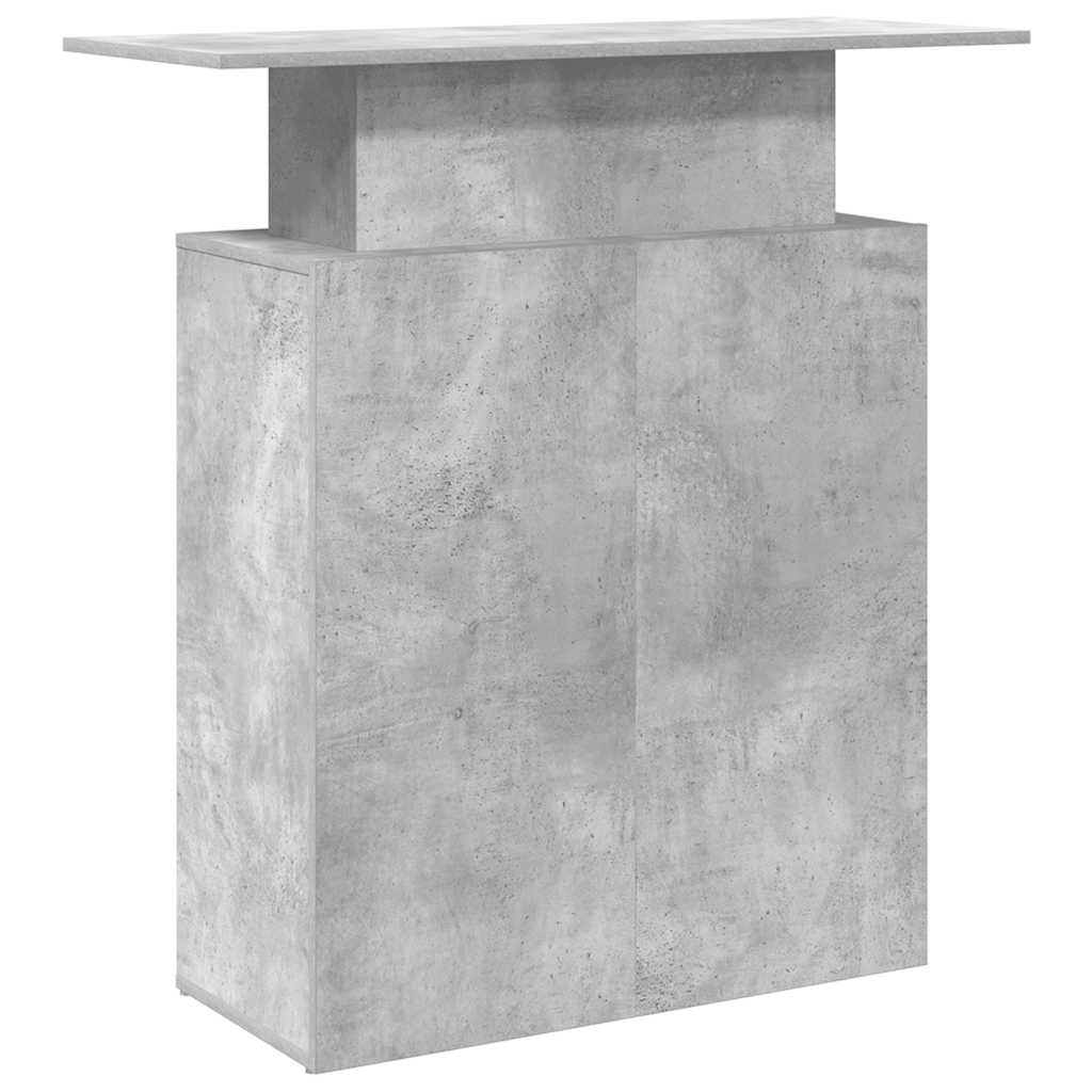 Receptiebalie 100x40x104 cm bewerkt hout betongrijs is nu te koop bij PeponiXL, paradijselijk wonen!