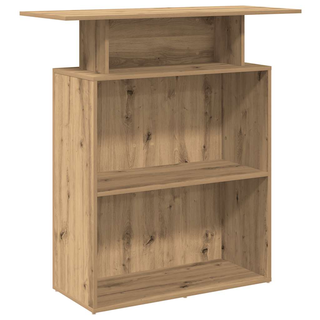 Receptiebalie 100x40x104 cm bewerkt hout artisanaal eikenkleur is nu te koop bij PeponiXL, paradijselijk wonen!
