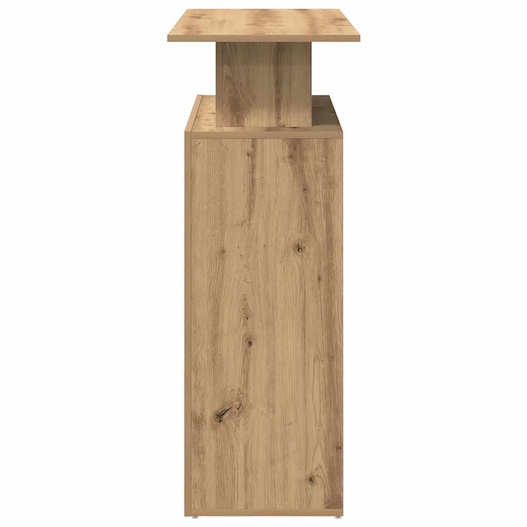 Receptiebalie 100x40x104 cm bewerkt hout artisanaal eikenkleur is nu te koop bij PeponiXL, paradijselijk wonen!