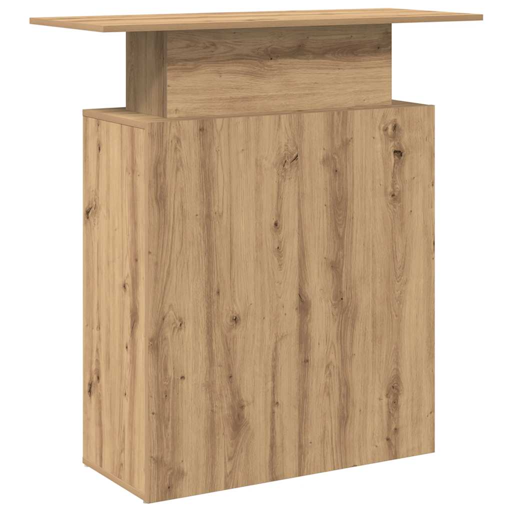 Receptiebalie 100x40x104 cm bewerkt hout artisanaal eikenkleur is nu te koop bij PeponiXL, paradijselijk wonen!