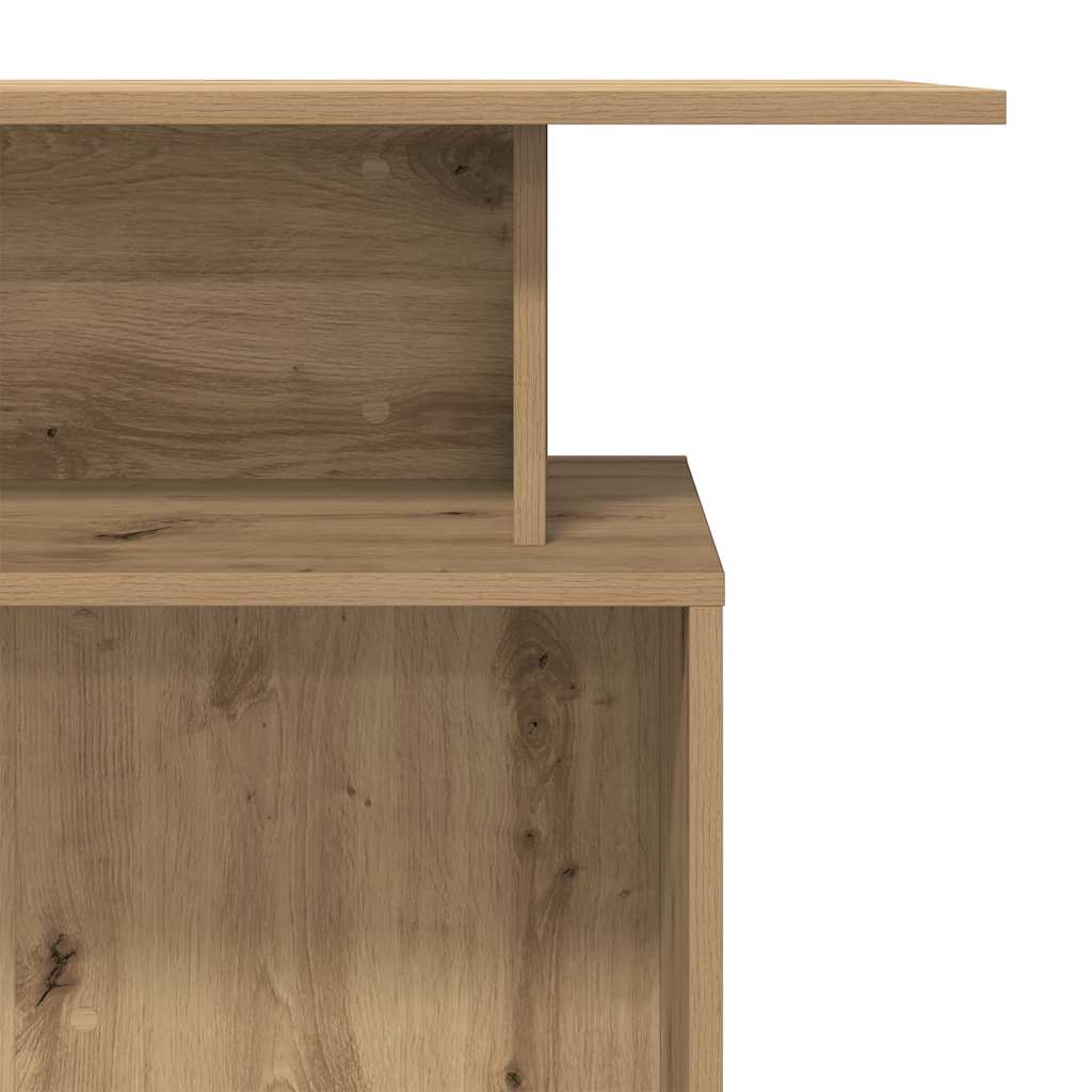 Receptiebalie 100x40x104 cm bewerkt hout artisanaal eikenkleur is nu te koop bij PeponiXL, paradijselijk wonen!