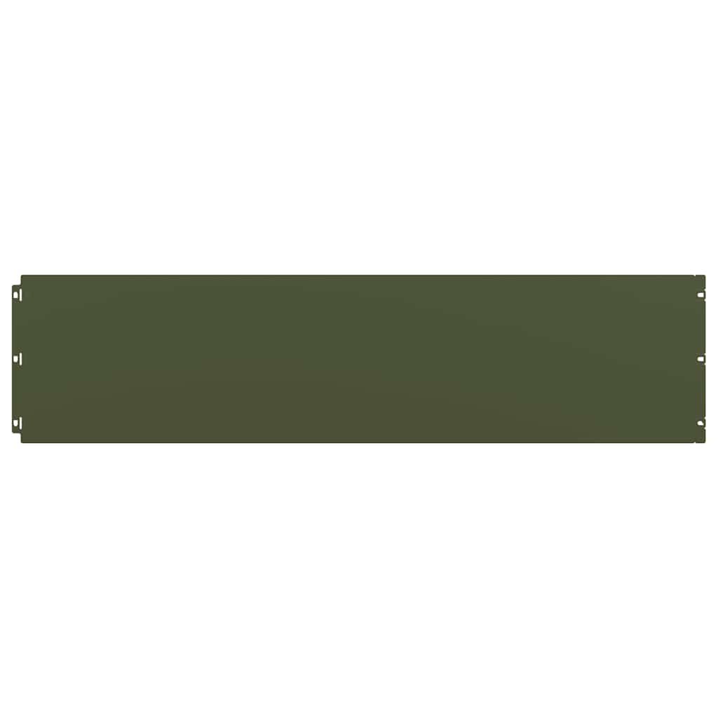 Gazonranden 20 st 25x103 cm koudgewalst staal olijfgroen is nu te koop bij PeponiXL, paradijselijk wonen!