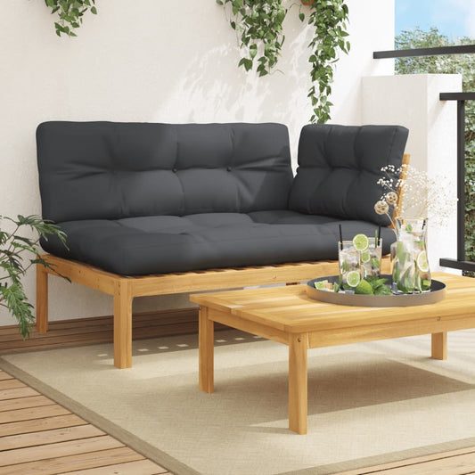Tuinhoekbank pallet met kussens massief acaciahout is nu te koop bij PeponiXL, paradijselijk wonen!