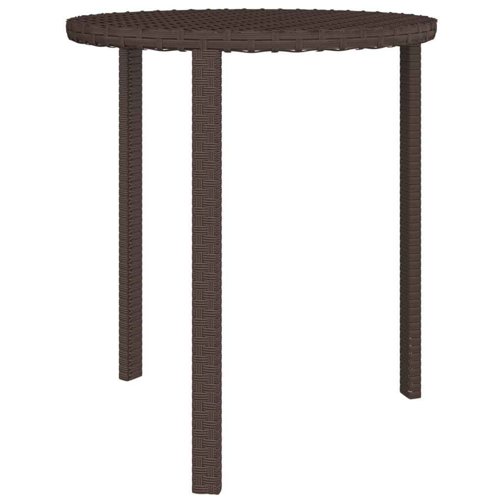 Tuinbijzettafels 3 st poly rattan bruin is nu te koop bij PeponiXL, paradijselijk wonen!