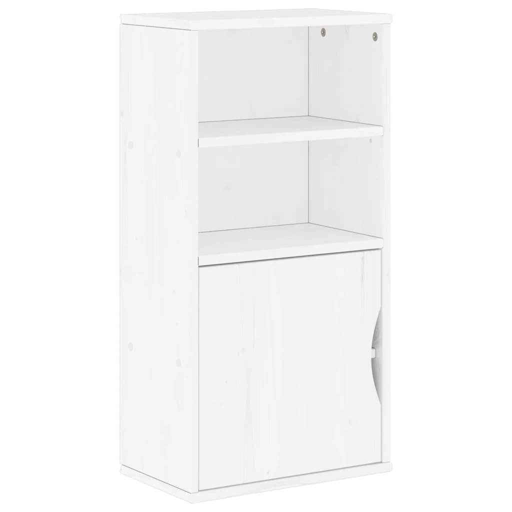 Bijzetkast ODDA 40x24x79 cm massief grenenhout wit is nu te koop bij PeponiXL, paradijselijk wonen!