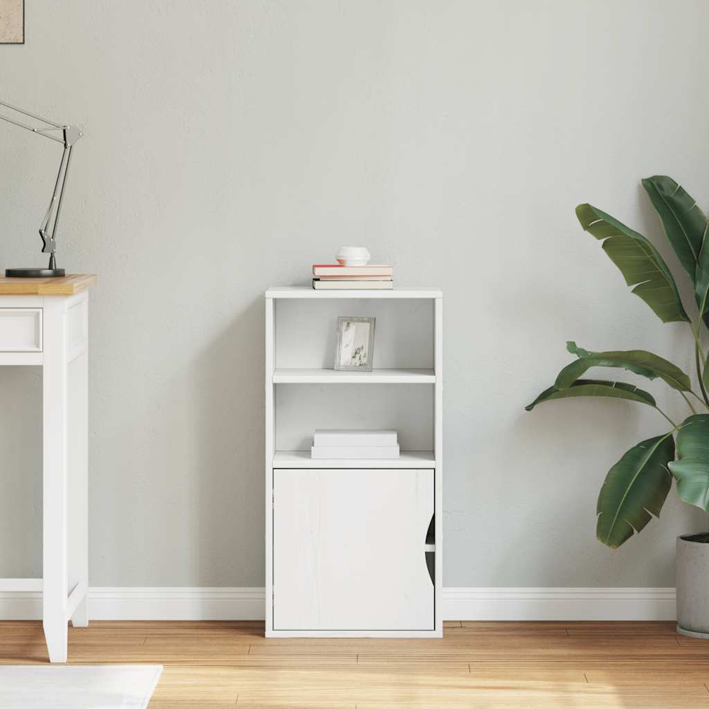 Bijzetkast ODDA 40x24x79 cm massief grenenhout wit is nu te koop bij PeponiXL, paradijselijk wonen!