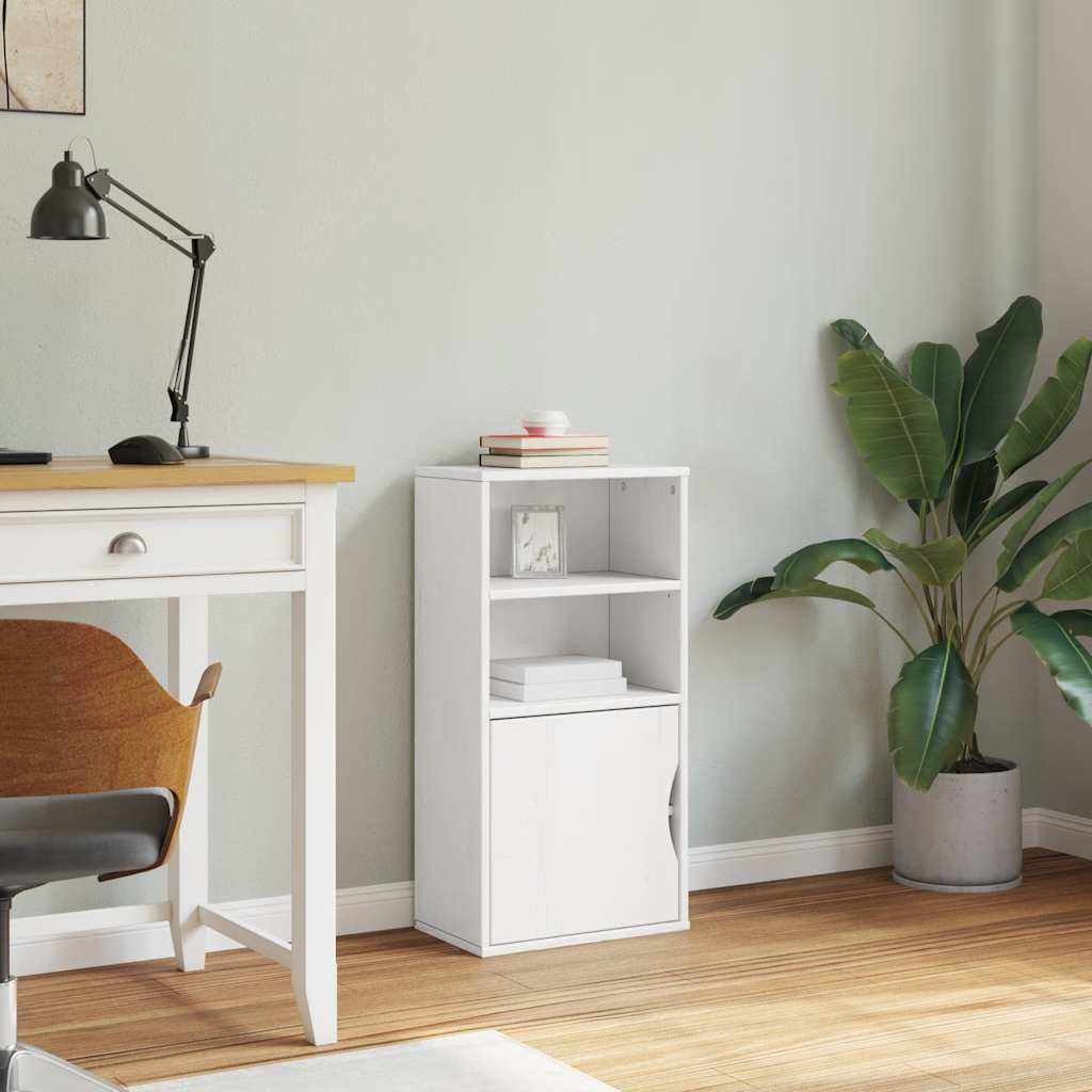 Bijzetkast ODDA 40x24x79 cm massief grenenhout wit is nu te koop bij PeponiXL, paradijselijk wonen!