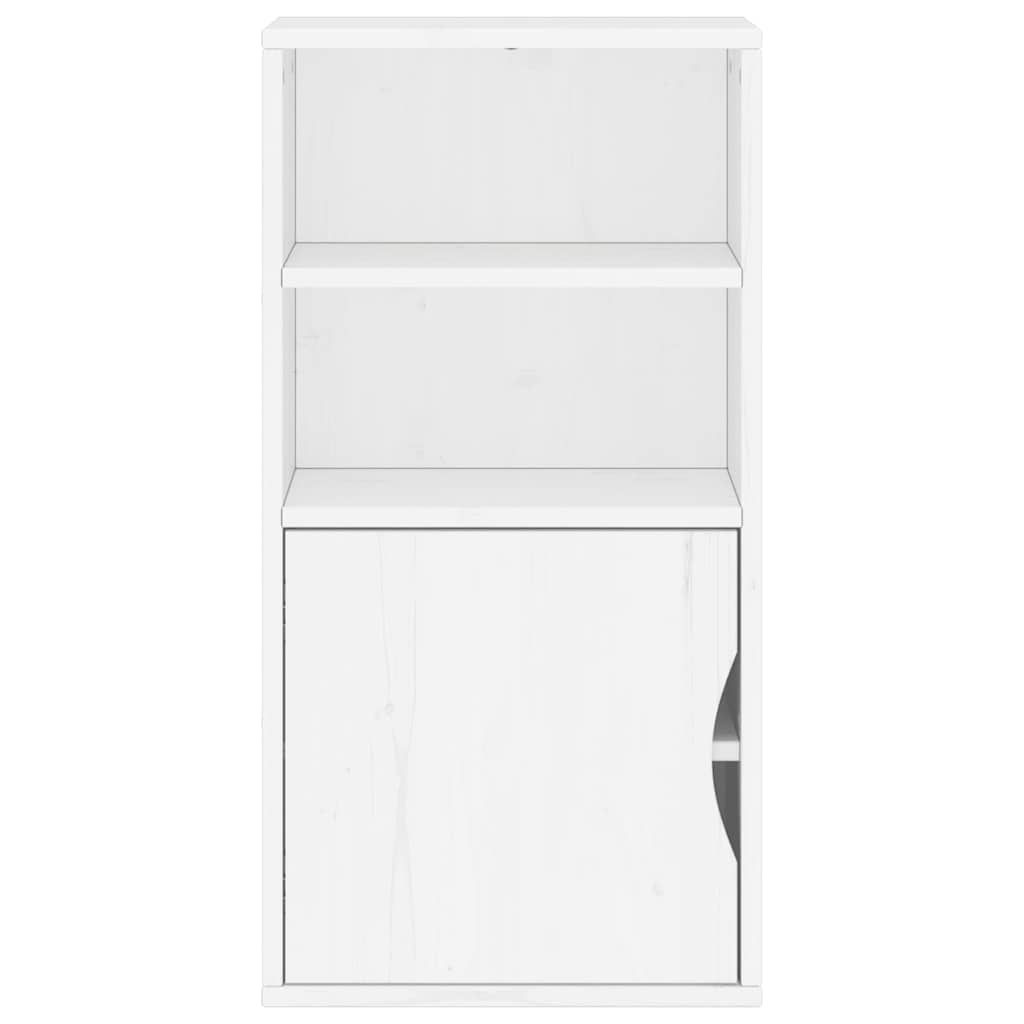 Bijzetkast ODDA 40x24x79 cm massief grenenhout wit is nu te koop bij PeponiXL, paradijselijk wonen!