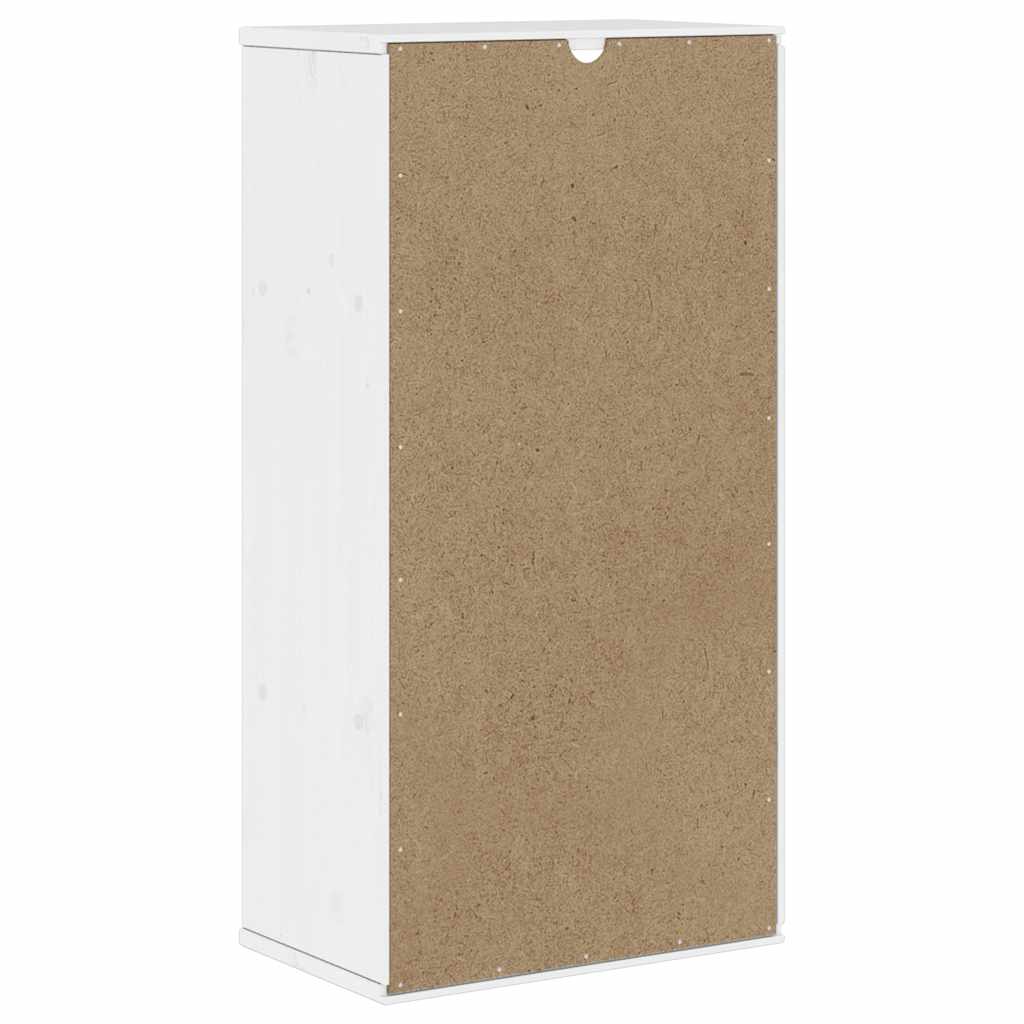 Bijzetkast ODDA 40x24x79 cm massief grenenhout wit is nu te koop bij PeponiXL, paradijselijk wonen!