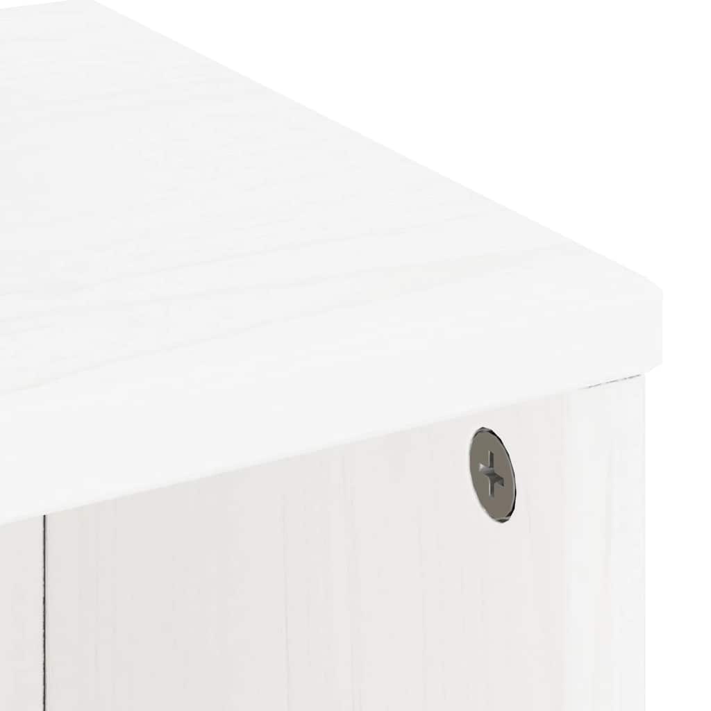 Bijzetkast ODDA 40x24x79 cm massief grenenhout wit is nu te koop bij PeponiXL, paradijselijk wonen!